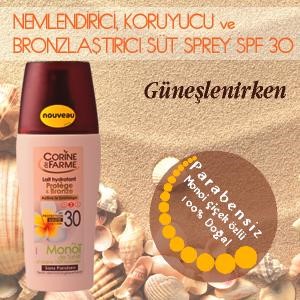 Nemlendirici,Koruyucu ve Bronzlaştırıcı S&uuml;t Sprey SPF30